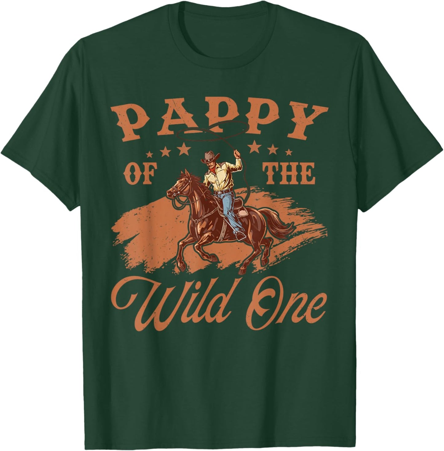Pappy of The Wild One Cowboy Western Rodeo Party Matching T-Shirt - T-Shirt | Forest