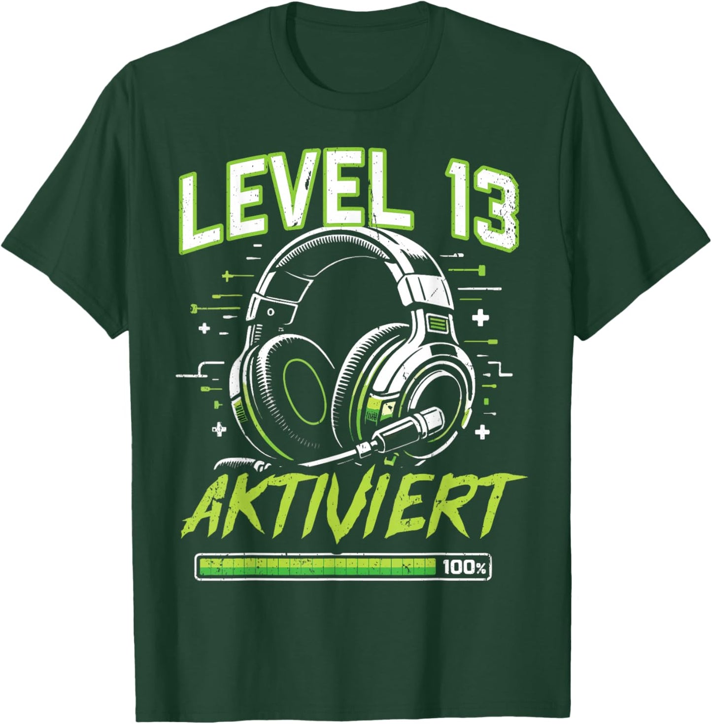 13. Geburtstag Jungen Video Gamer Level 13 Aktiviert Junge T-Shirt - T-Shirt | Forest