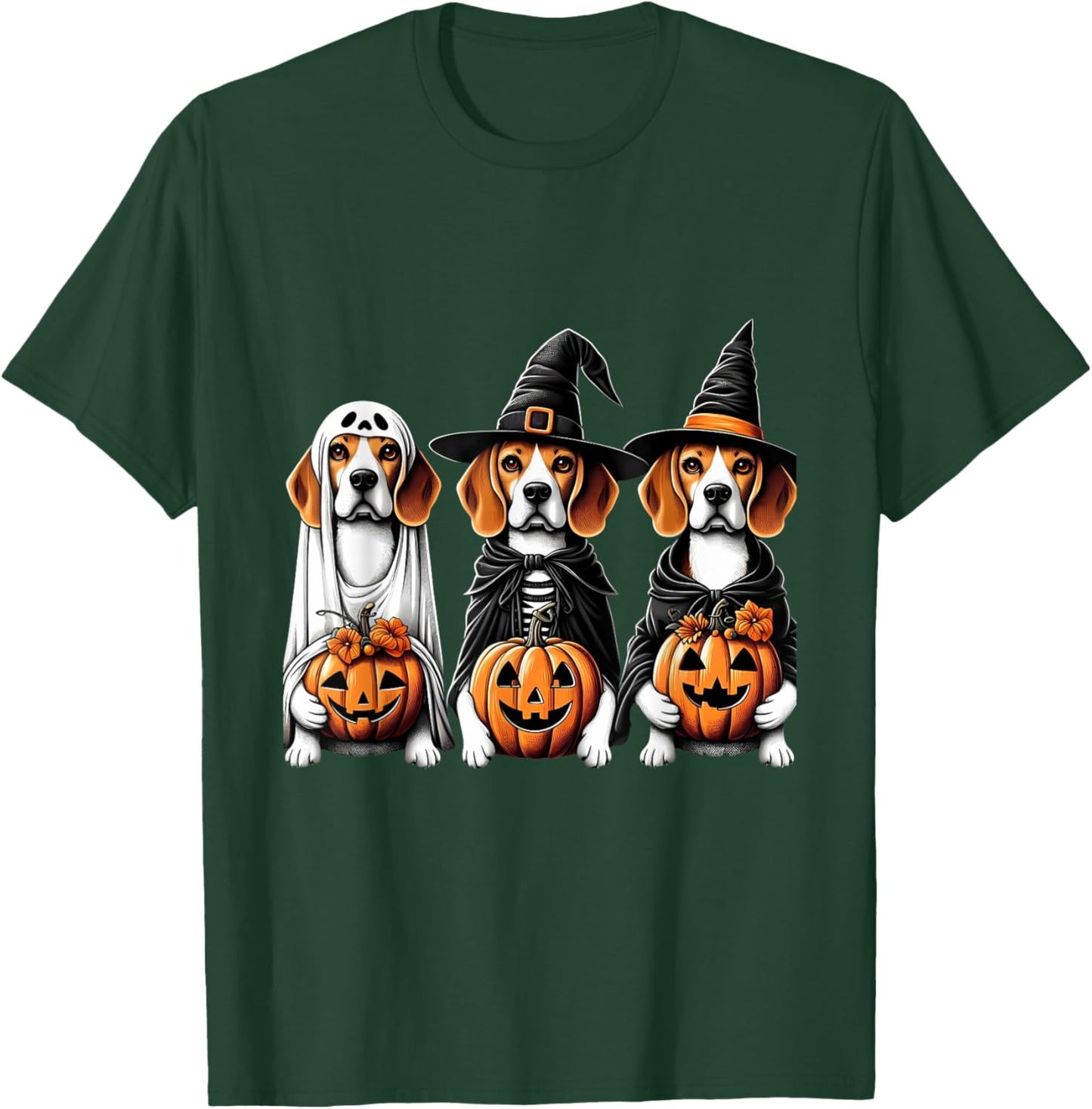Beagle Ghost Halloween Dog Lovers Men Women Kids T-Shirt - T-Shirt | Forest