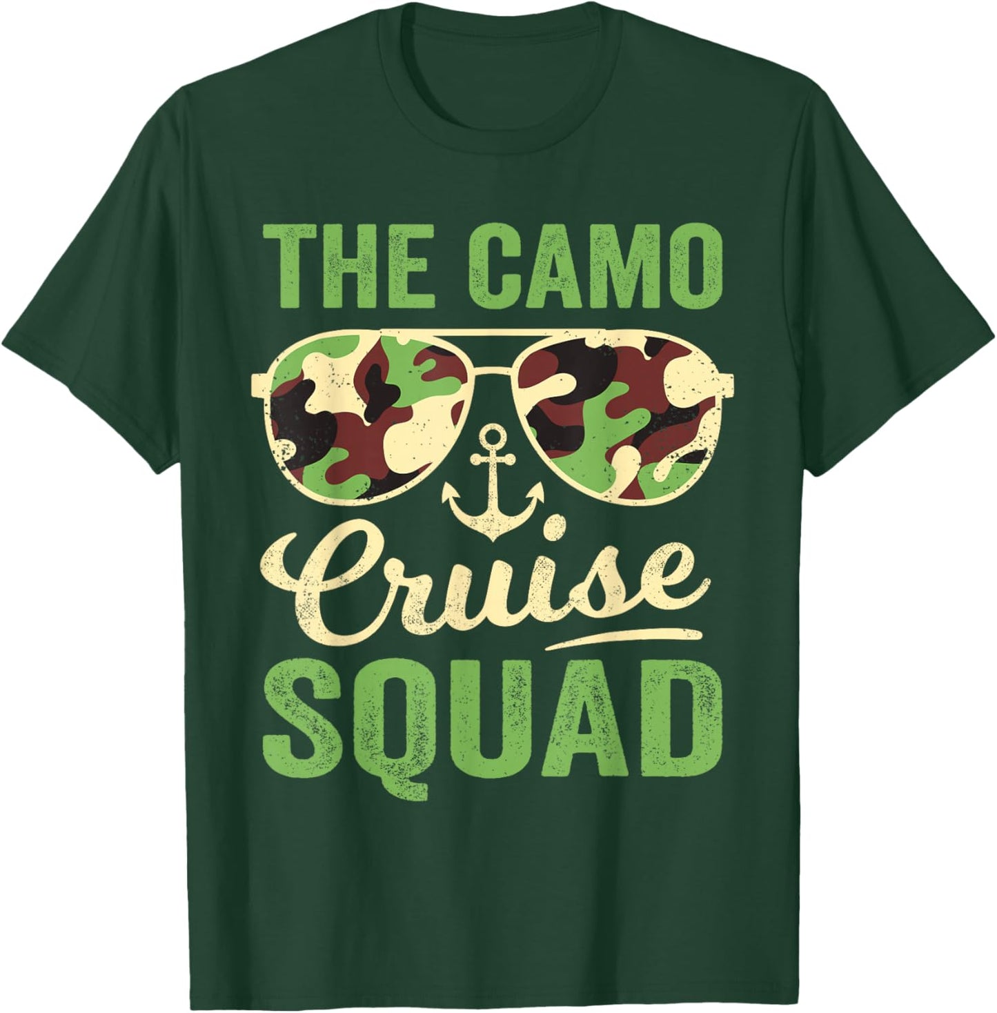 Camo Cruise Squad 2025 Retro Vintage Family Matching Camo T-Shirt - T-Shirt | Forest