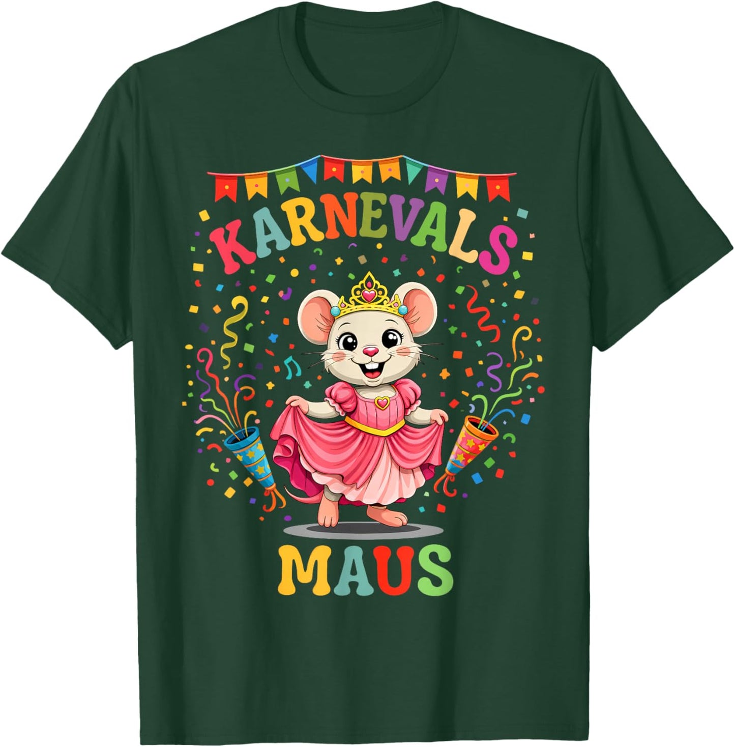 Women's Carnival Costume, Carnival Mouse Fancy Dress T-Shirt - T-Shirt | Forest