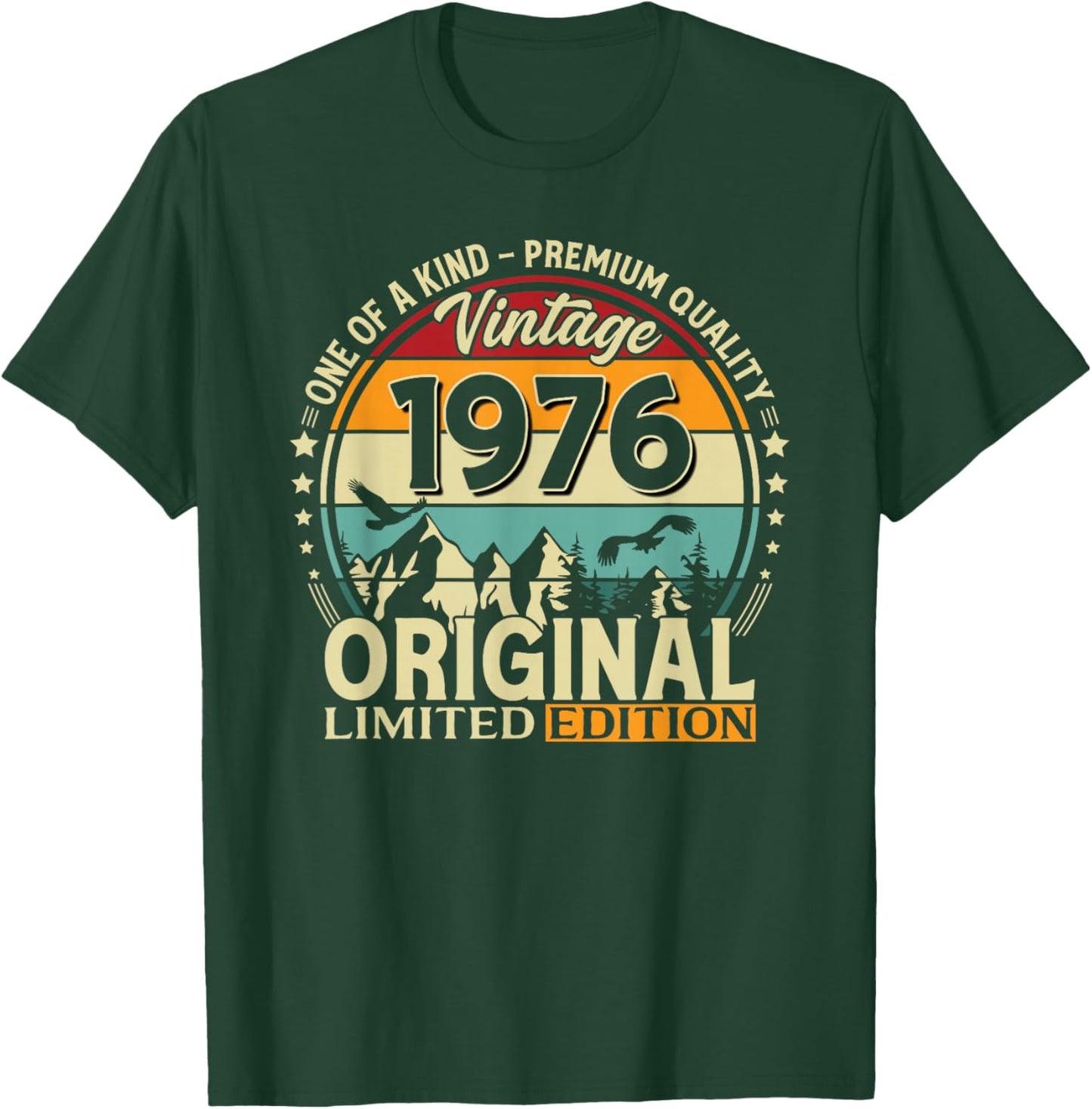 50th Birthday Man Woman Gift Vintage 1976 T-Shirt - T-Shirt | Forest