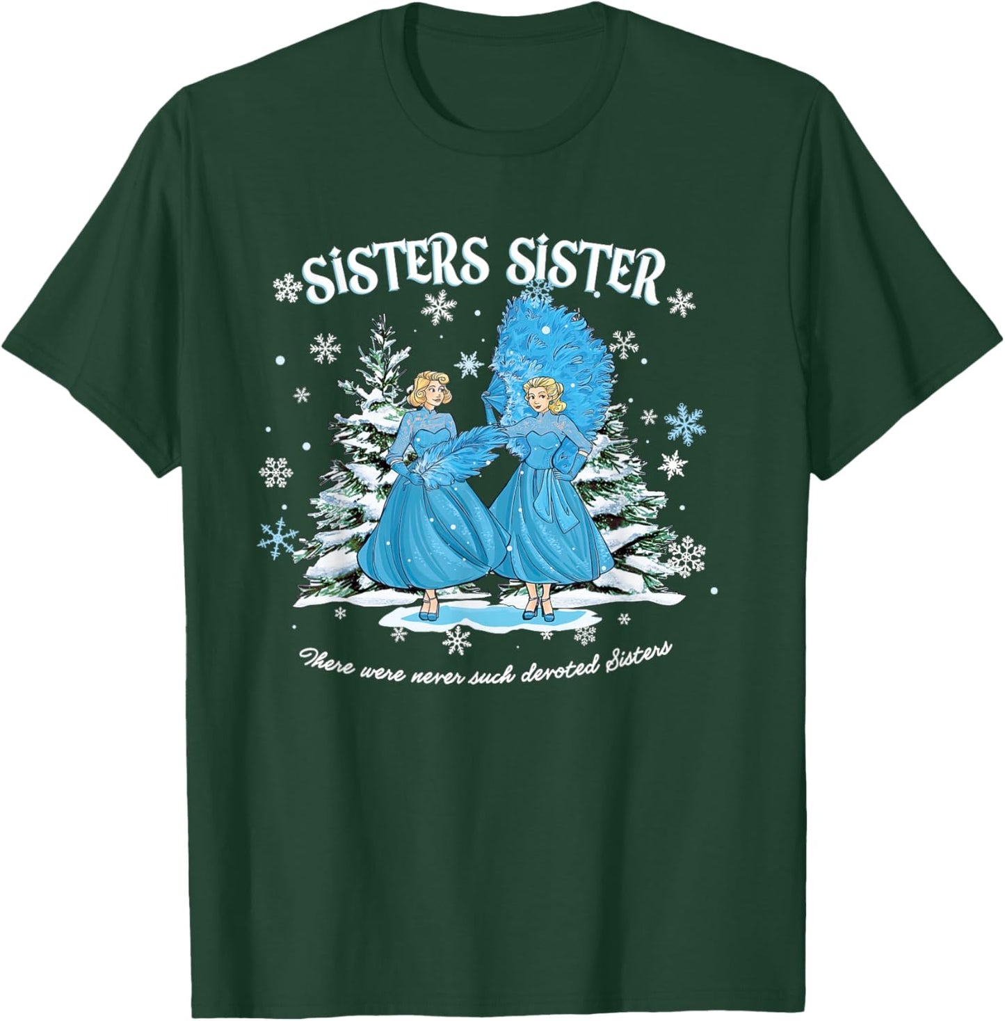 Christmas Sisters Movie 1954 White Snow Xmas Holiday Vintage T-Shirt - T-Shirt | Forest