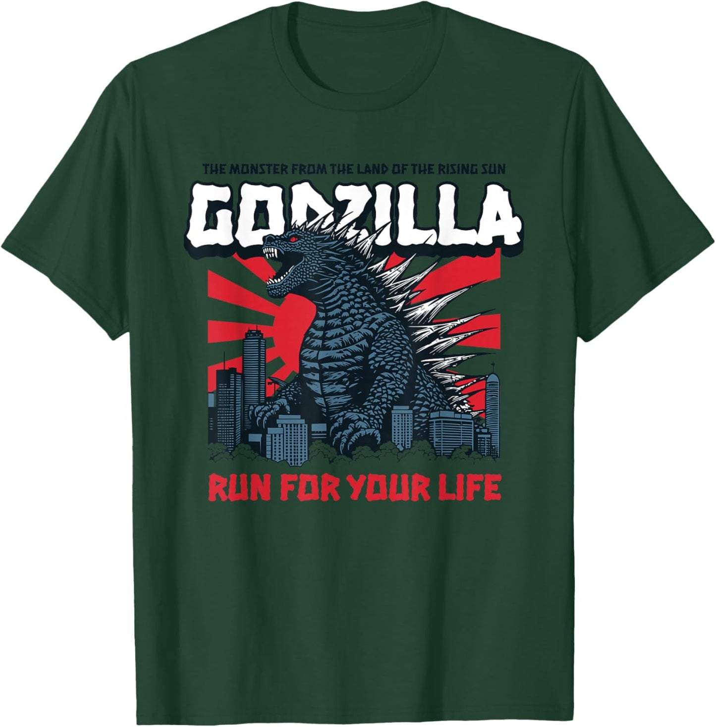 Monster Godzilla Run for Your Life T-Shirt - T-Shirt | Forest