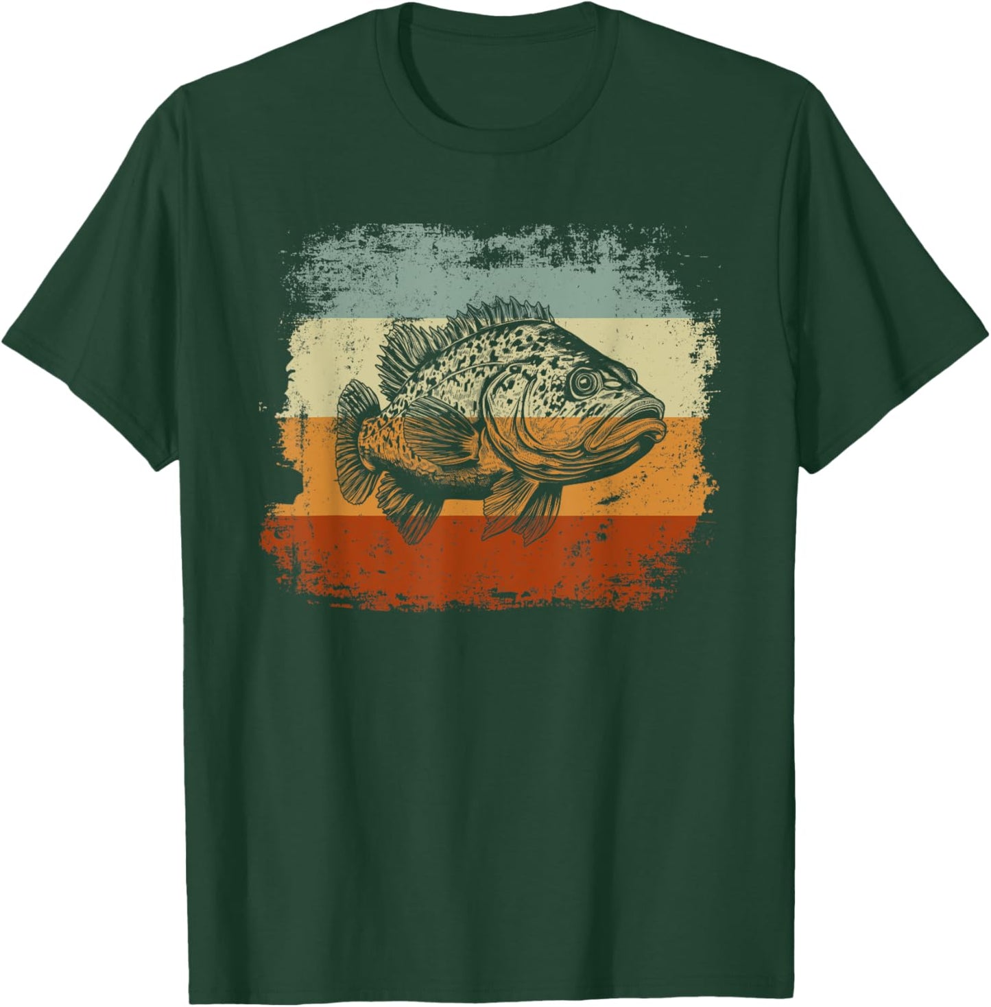 Retro Style Grouper Fish T-Shirt - T-Shirt | Forest