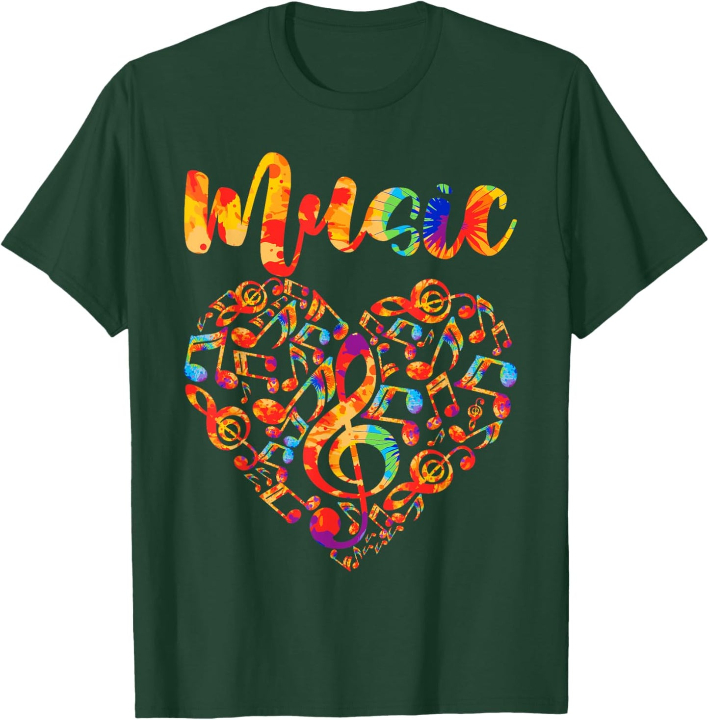 Musician Musical Instrument Music Notes Treble Clef T-Shirt - T-Shirt | Forest