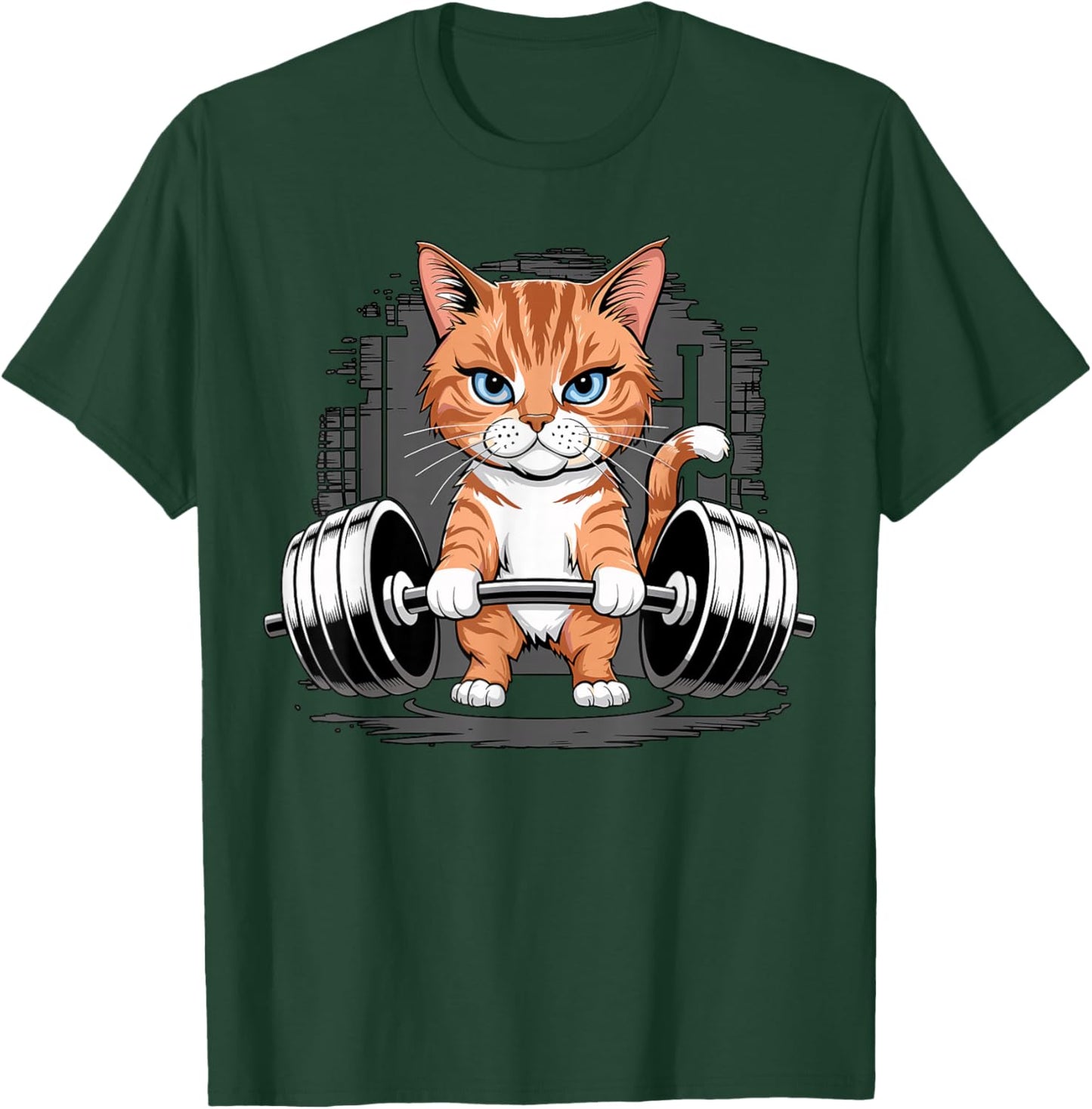 Orange Cat Bodybuilder Fitness Gym T-Shirt - T-Shirt | Forest