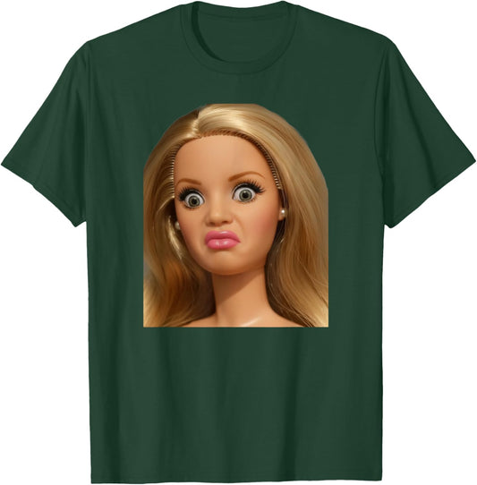 Funny Doll Face Disgusted Meme T-Shirt - T-Shirt | Forest