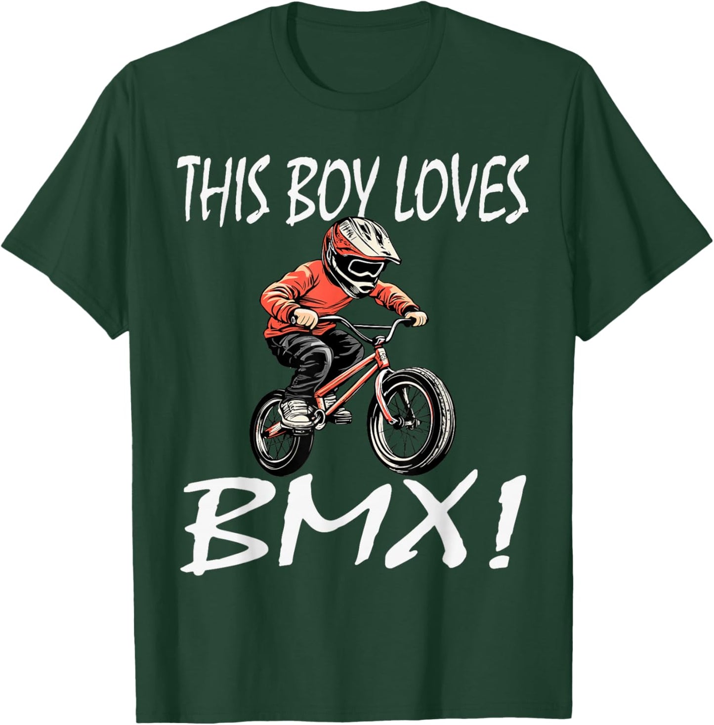 This boy Loves BMX, Kids BMX T-Shirt - T-Shirt | Forest