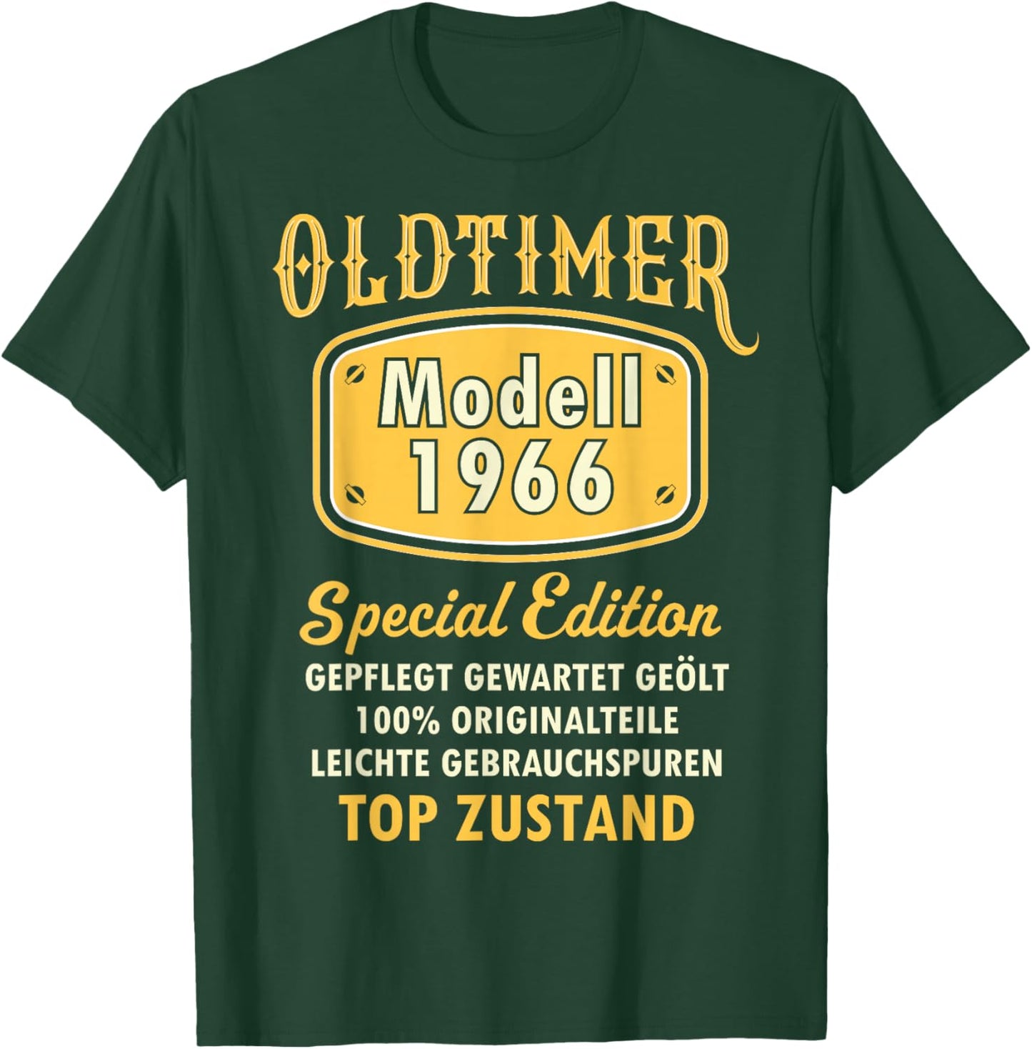1966 Birthday Man 60th Decoration Funny 60s 60th Birthday T-Shirt - T-Shirt | Forest