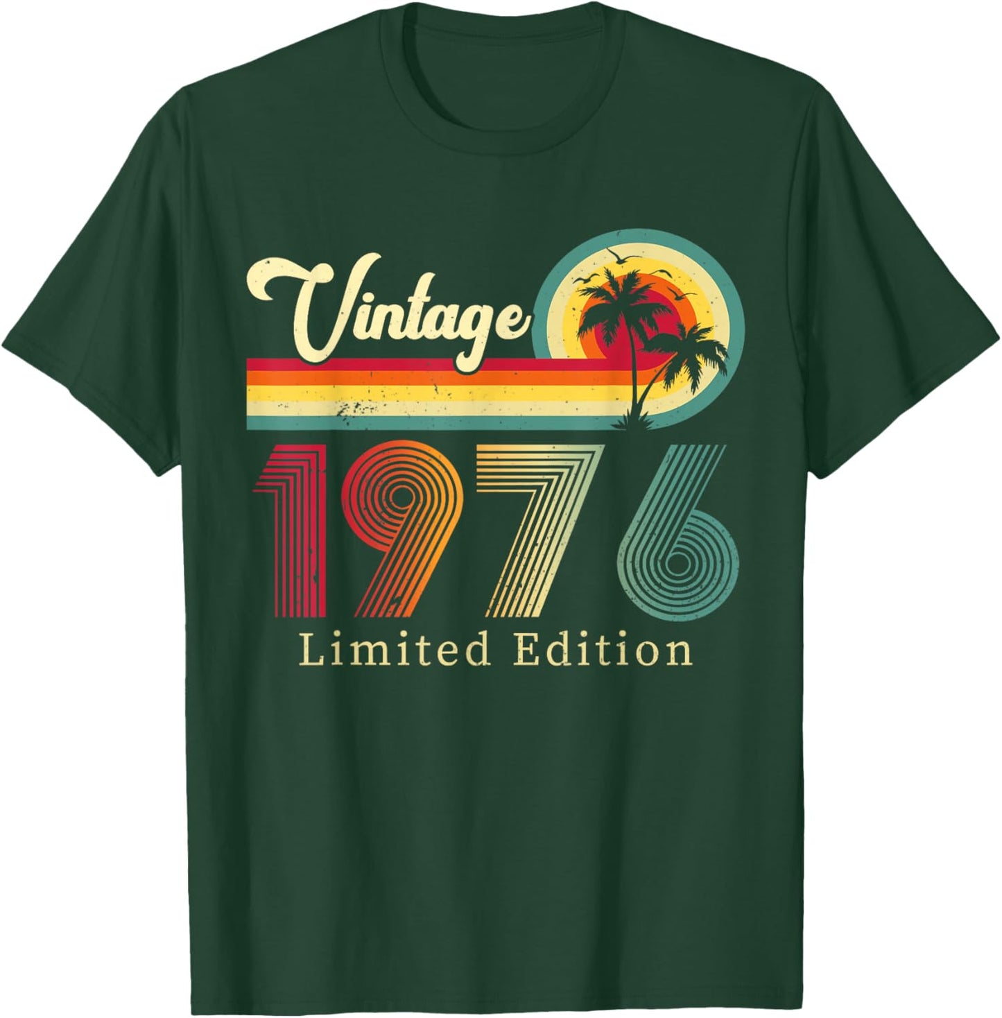 50th Birthday Vintage 76 Retro 50 Years Old T-Shirt - T-Shirt | Forest
