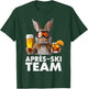 Après Ski Team Rabbit Skiing Beer Cocktail Party T-Shirt - T-Shirt | Forest