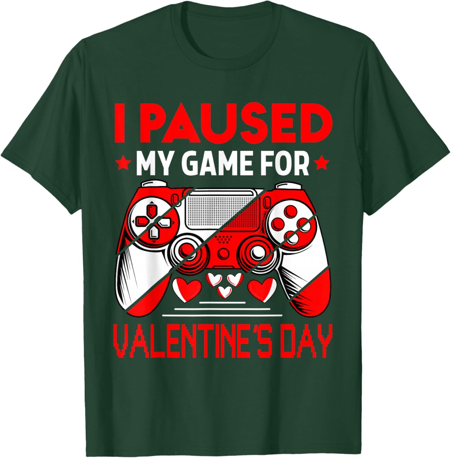 Valentines Day Gamer Valentines Day Gaming Men Boys Kids T-Shirt - T-Shirt | Forest