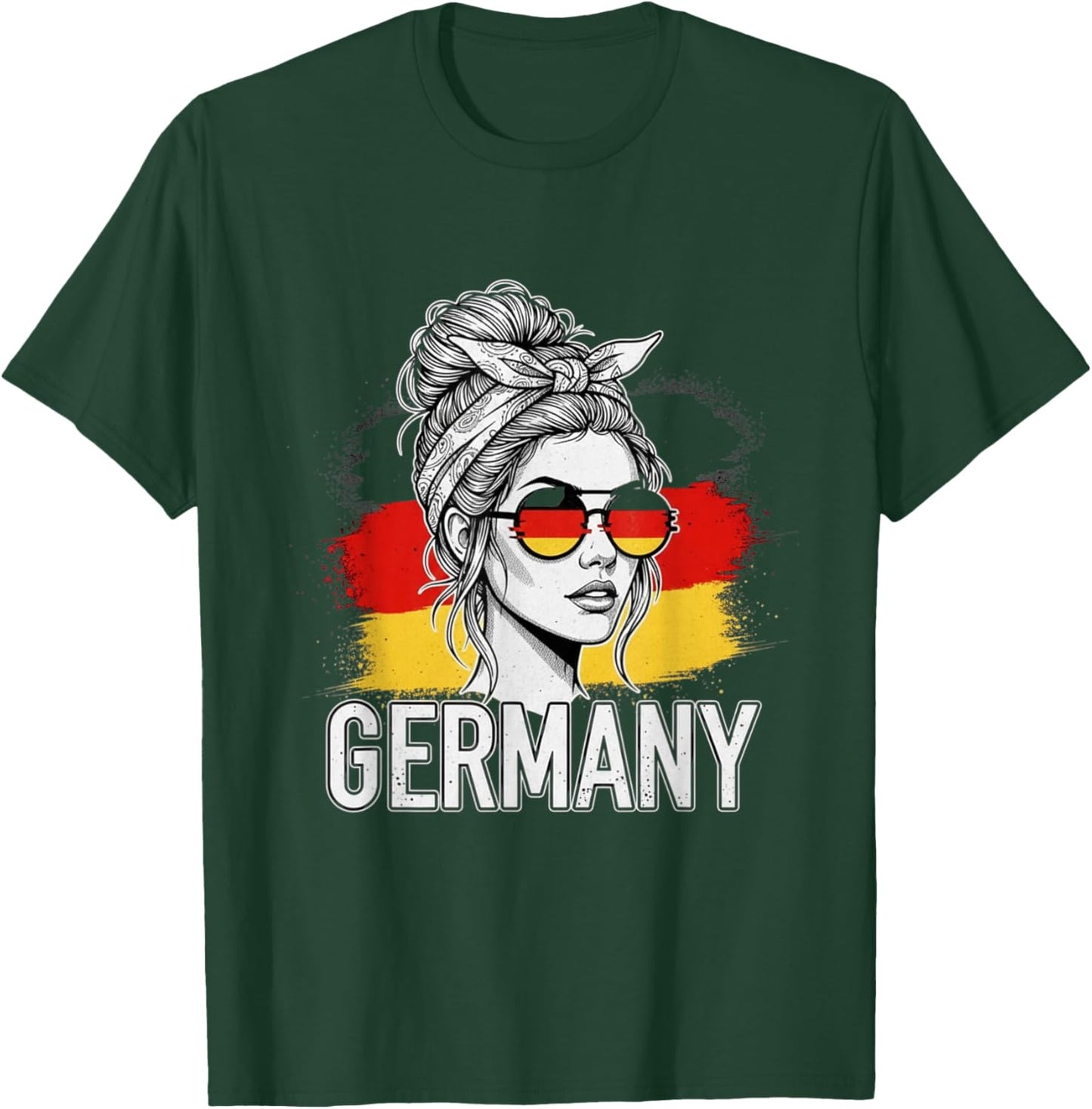 Deutsches Mädchen Frau Flagge Deutschland Fan Trikot T-Shirt - T-Shirt | Forest