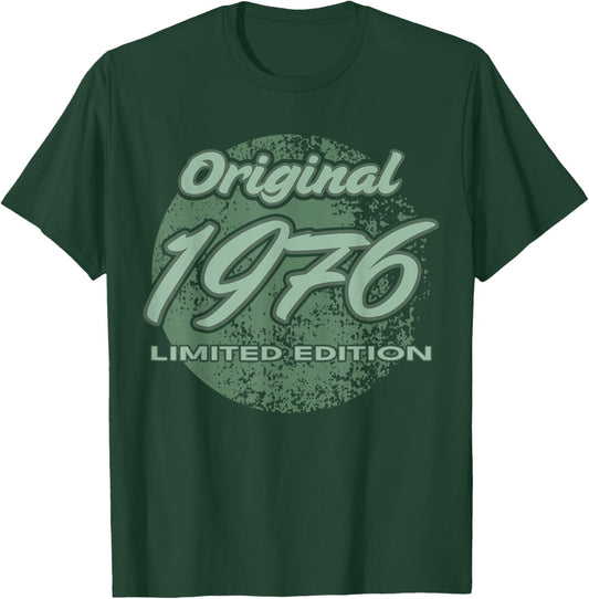 50th Birthday Man Woman 50 Years 1976 Funny Decoration Gift T-Shirt - T-Shirt | Forest