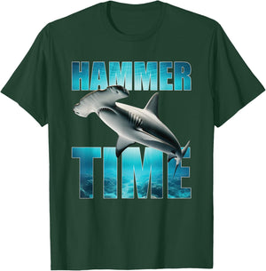 Hammerhead Shark Hammer Time Funny Ocean Lovers T-Shirt - T-Shirt | Forest
