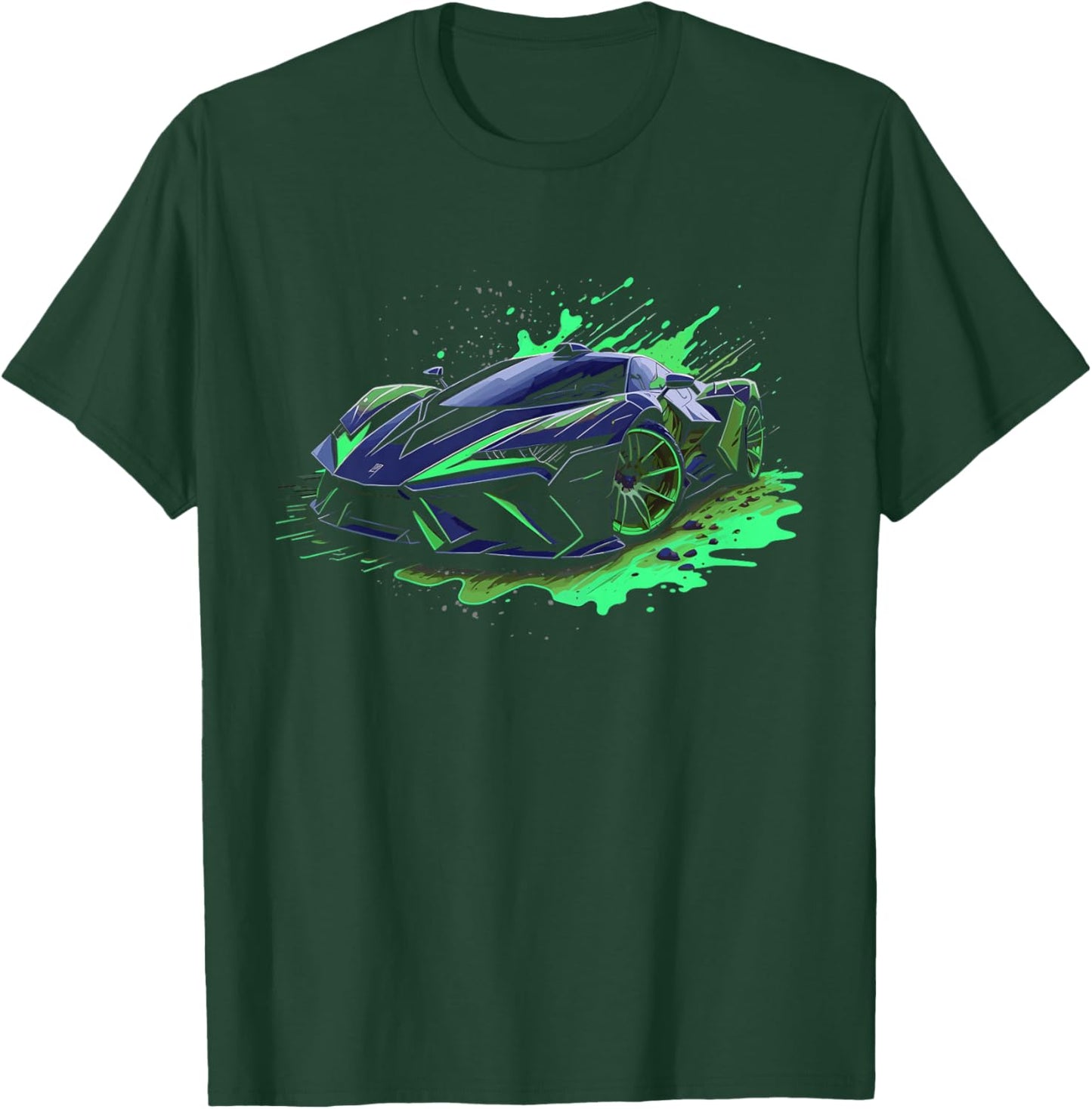 Kids Sports Car Supercar T-Shirt - T-Shirt | Forest
