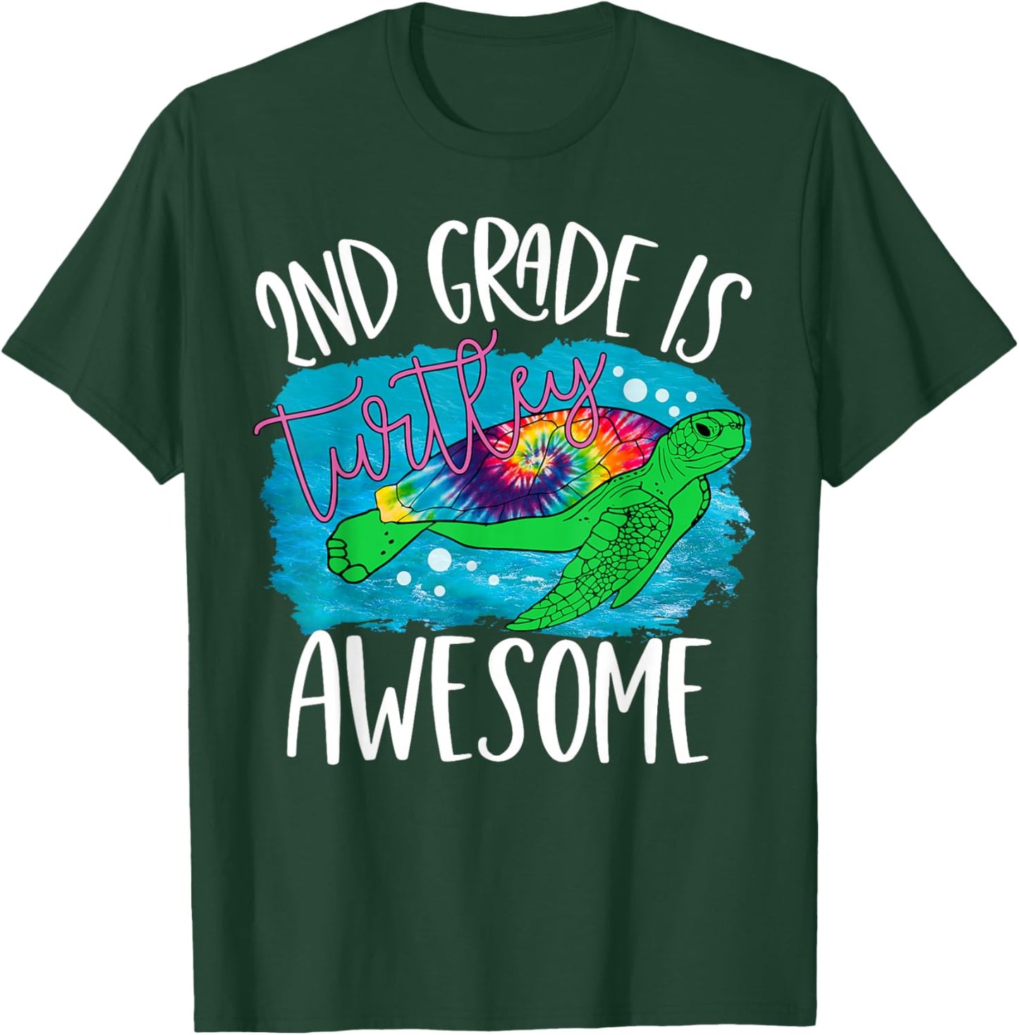2nd Grade is Turtley Awesome Second Grade Teacher School T-Shirt - T-Shirt | Forest