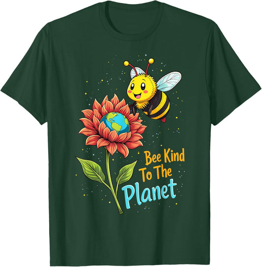 Save The Bees Save Earth Day Environmental T-Shirt - T-Shirt | Forest