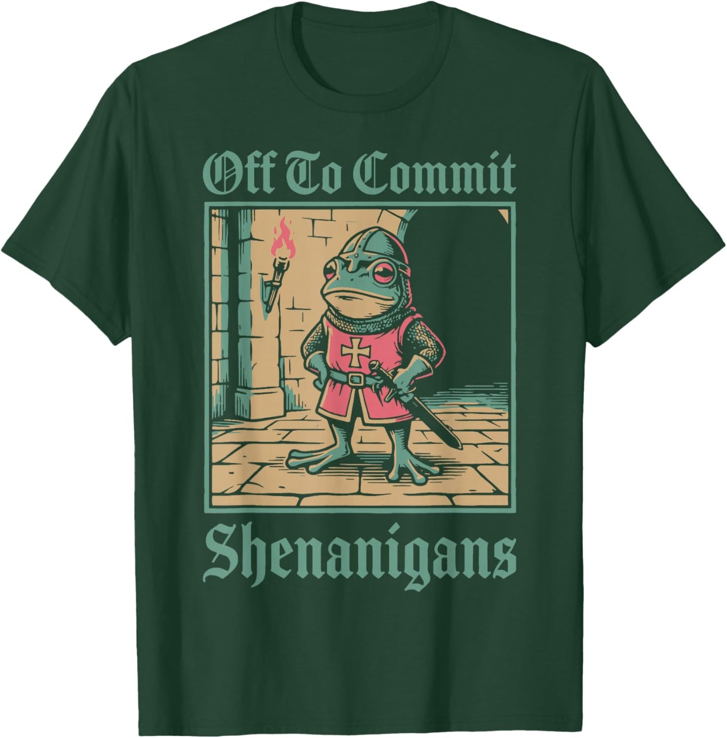 Off to Commit Shenanigans Frog T-Shirt - T-Shirt | Forest
