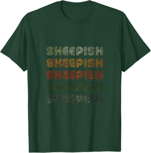 Love Heart Sheepish Grunge Vintage Style Black Sheepish T-Shirt - T-Shirt | Forest