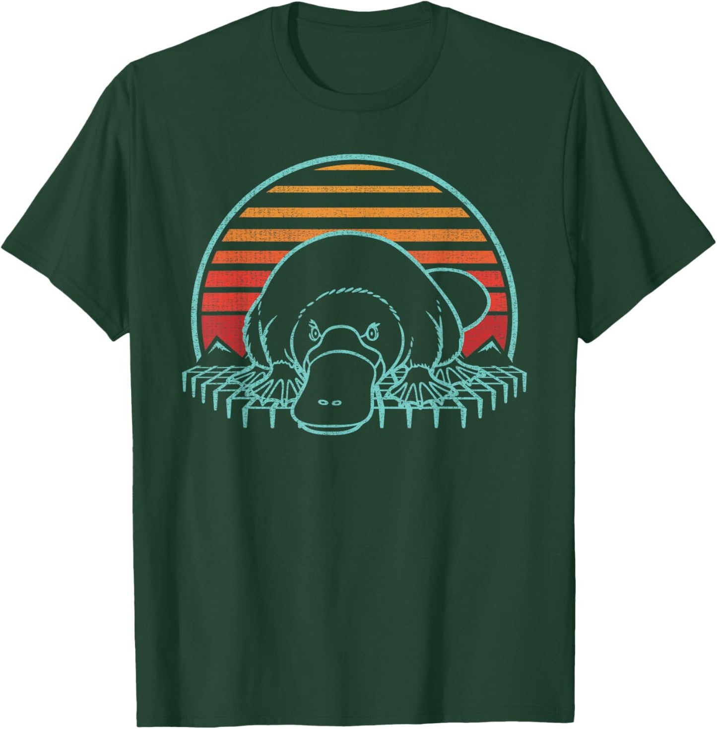 Platypus Lover Animal Retro Vintage 80s T-Shirt - T-Shirt | Forest