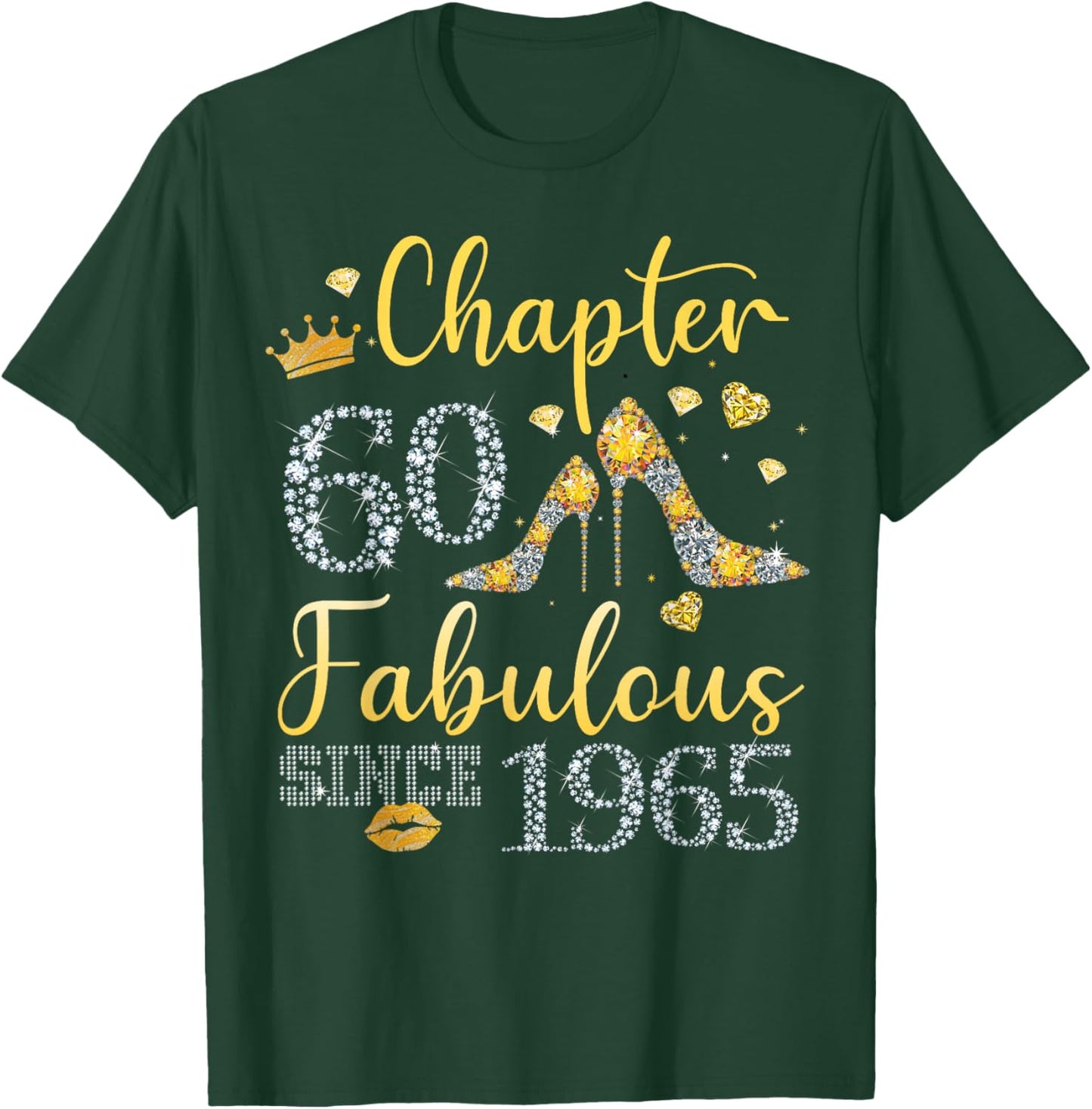 Women Chapter 60 Fabulous Since 1965 60 years old Birthday T-Shirt - T-Shirt | Forest