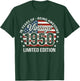 Vintage Awesome Since 1950 Retro 76th Birthday USA Flag T-Shirt - T-Shirt | Forest