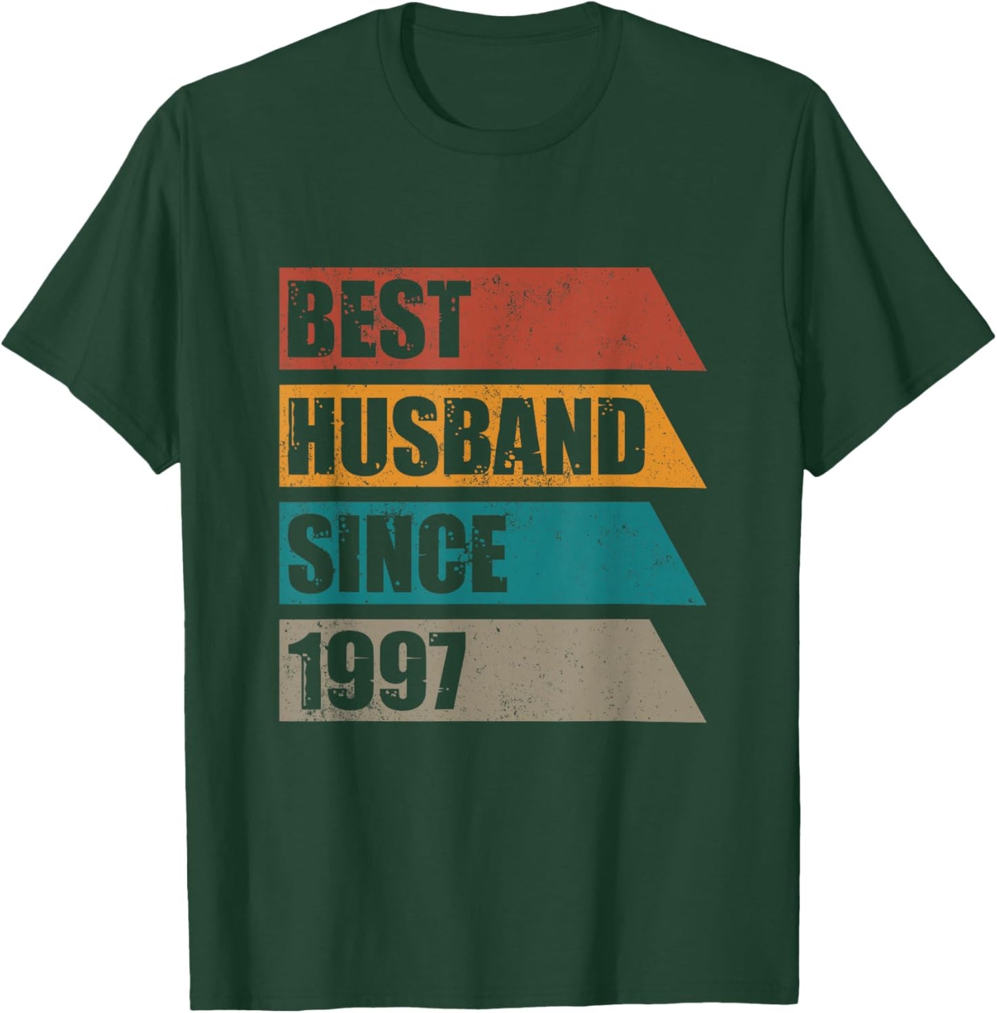 Retro Distressed Best Husband Since 1997 29 Year Anniversary T-Shirt - T-Shirt | Forest