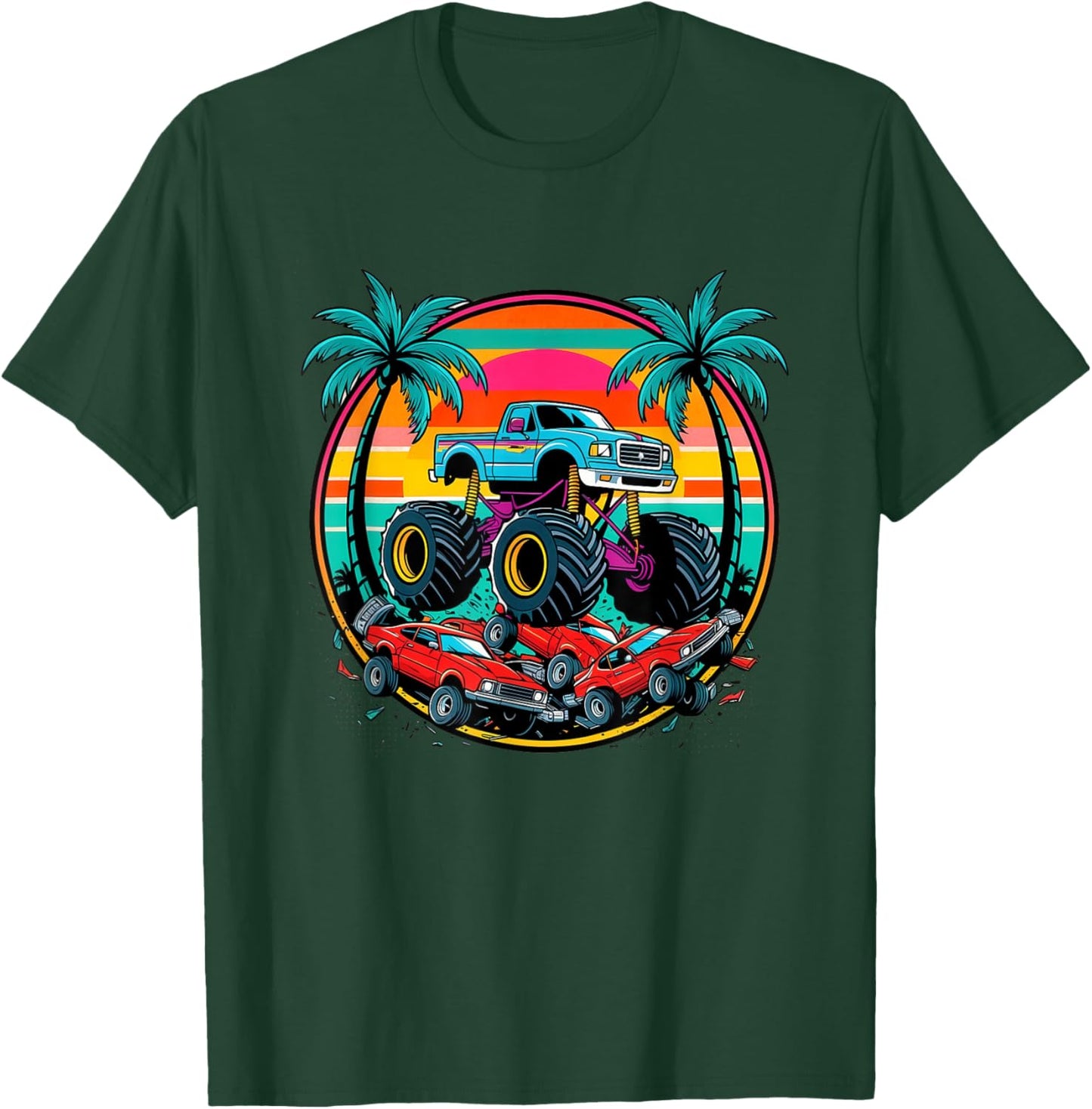 Monster Truck Monster Truck Jam T-Shirt - T-Shirt | Forest