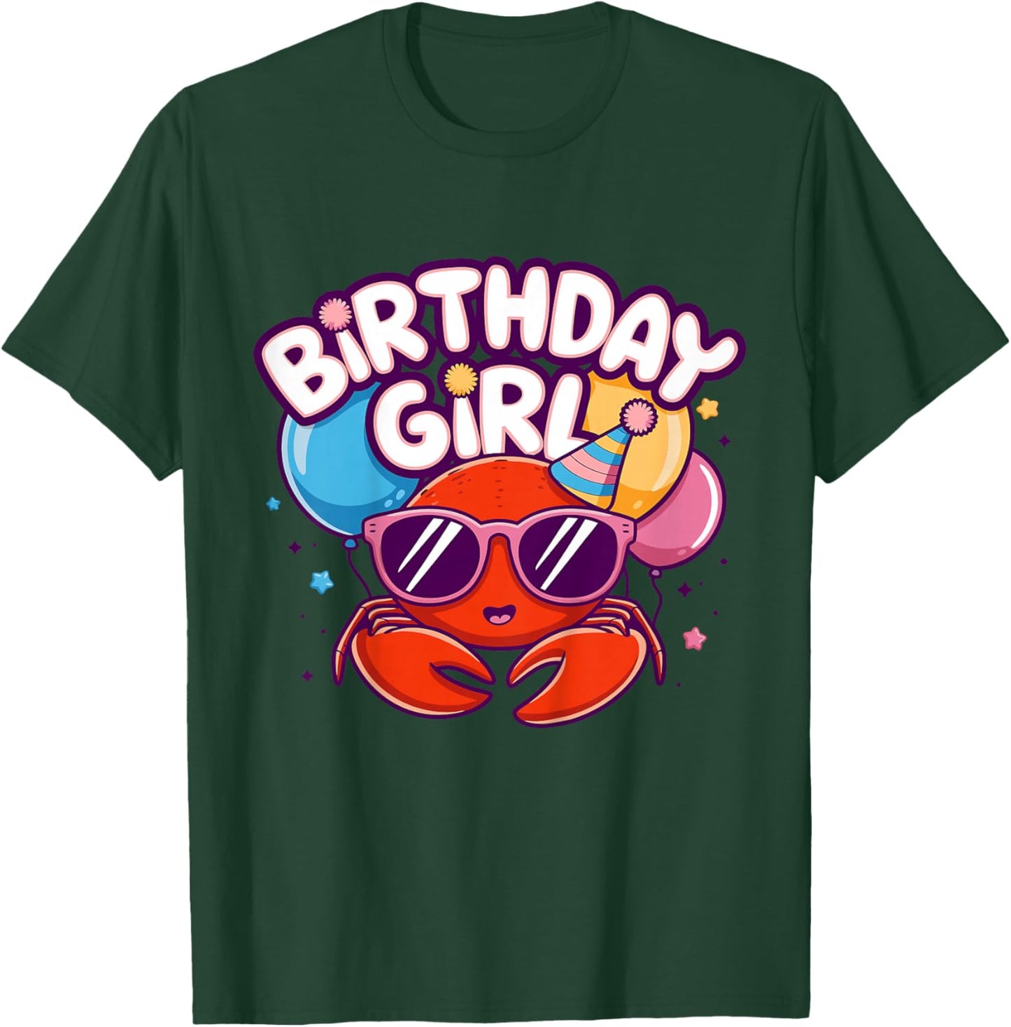 Kids Birthday Girl Lobster Kids T-Shirt - T-Shirt | Forest