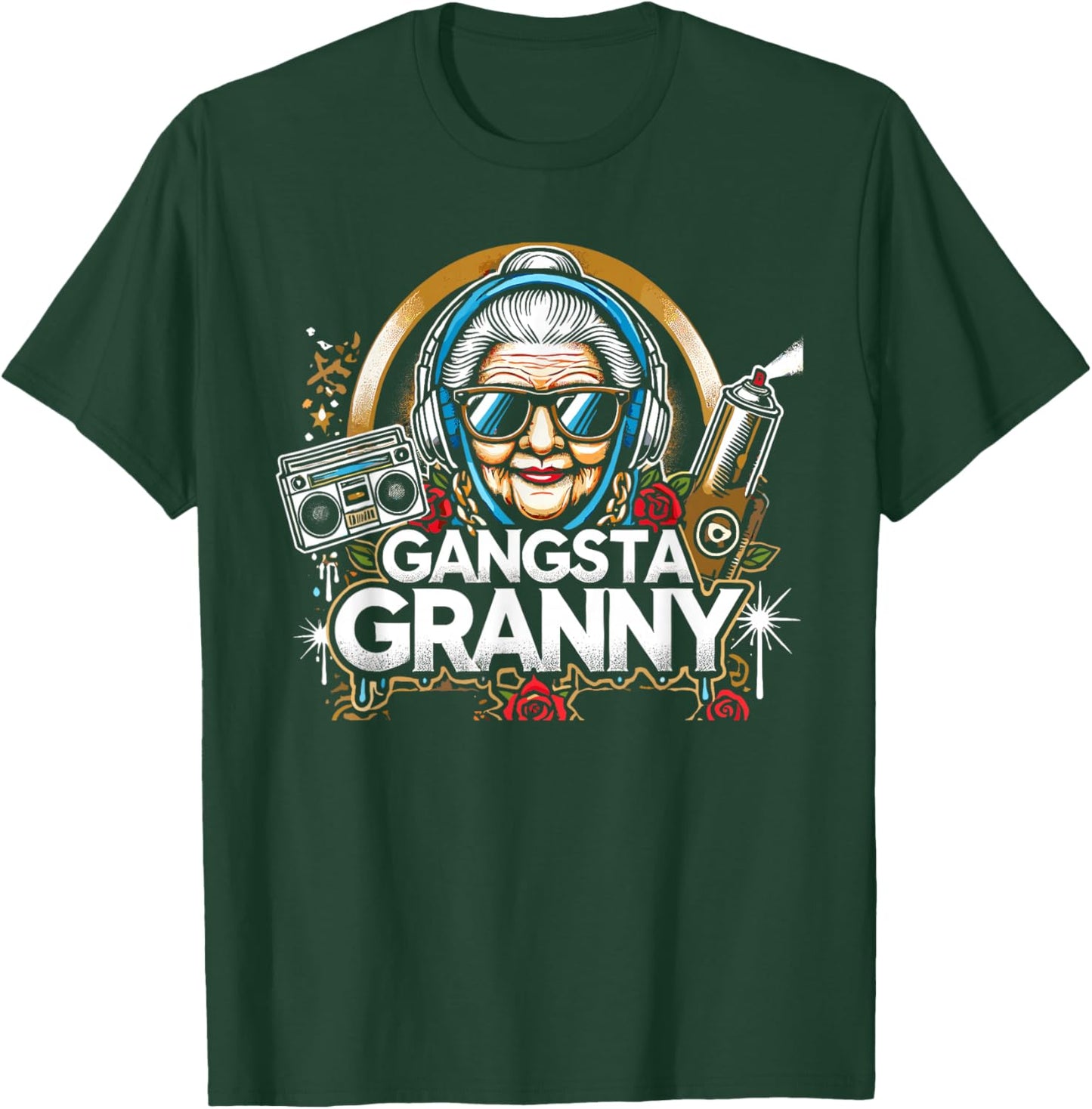 Emo Gangsta Granny Gangster Grandmother Grandma Grammy T-Shirt - T-Shirt | Forest