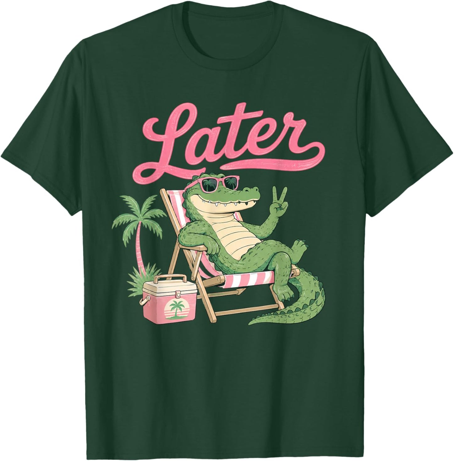 See You Later Last Day of School Teacher Summer Alligator T-Shirt - T-Shirt | Forest