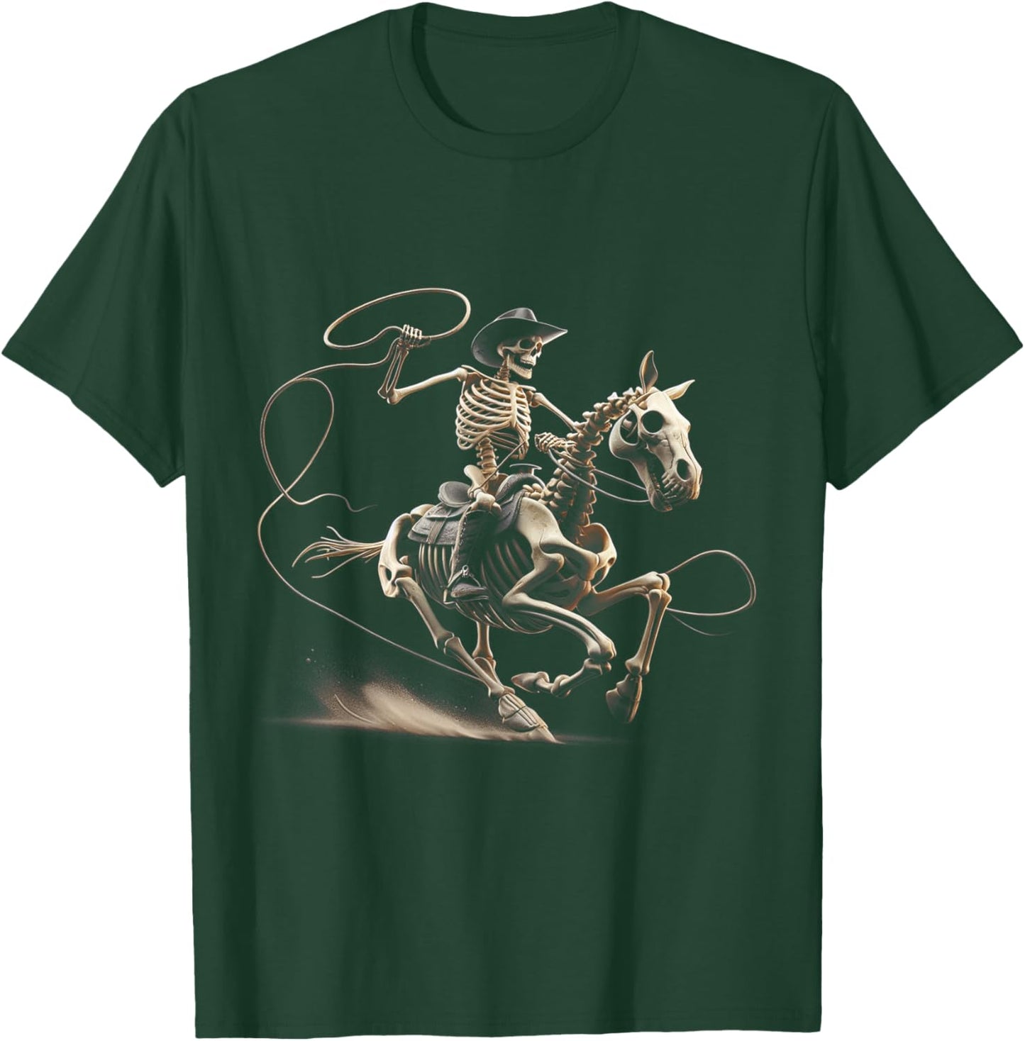 Halloween Cowboy Horse Skeleton Costume T-Shirt - T-Shirt | Forest