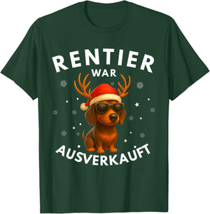 Reindeer War Ausverkauft Dachshund Christmas Funny T-Shirt - T-Shirt | Forest