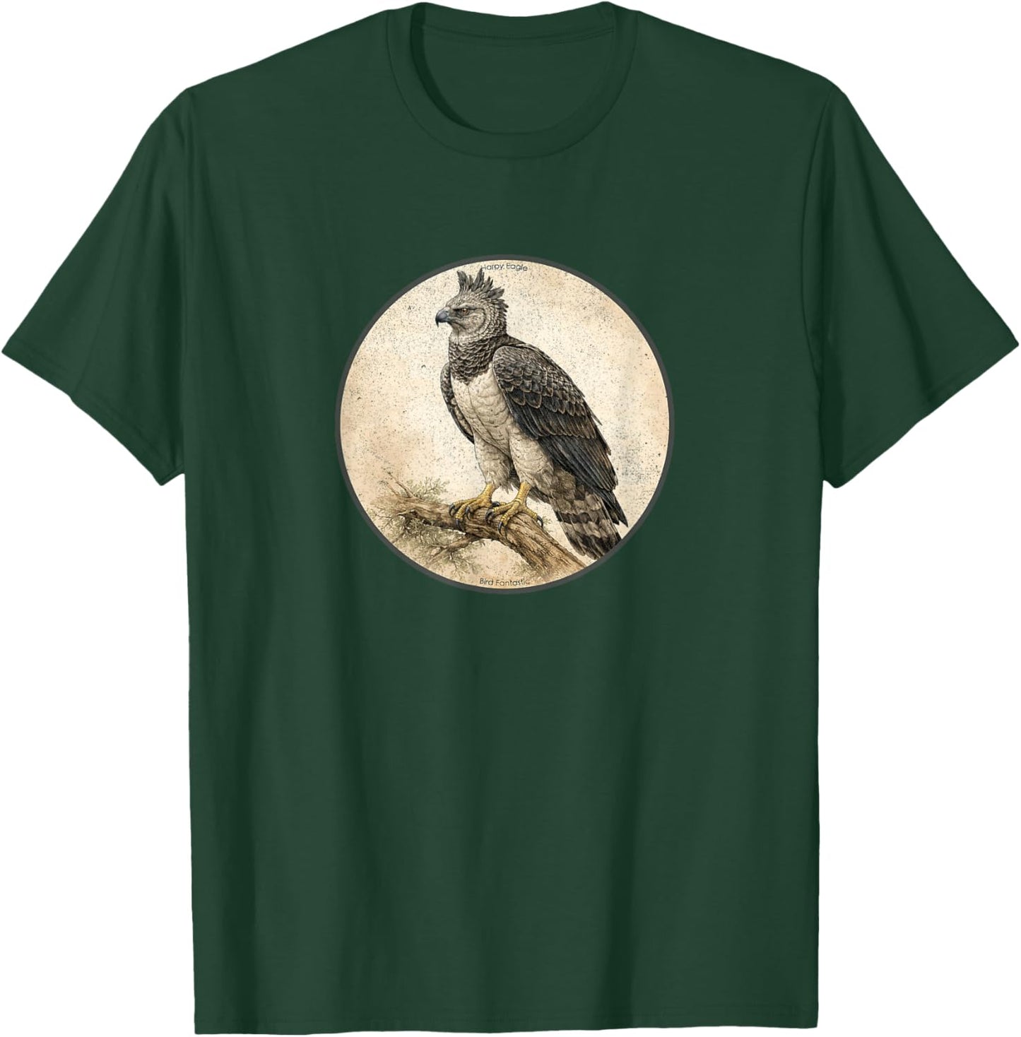 Colorful Retro Harpy Eagle Bird Design T-Shirt - T-Shirt | Forest