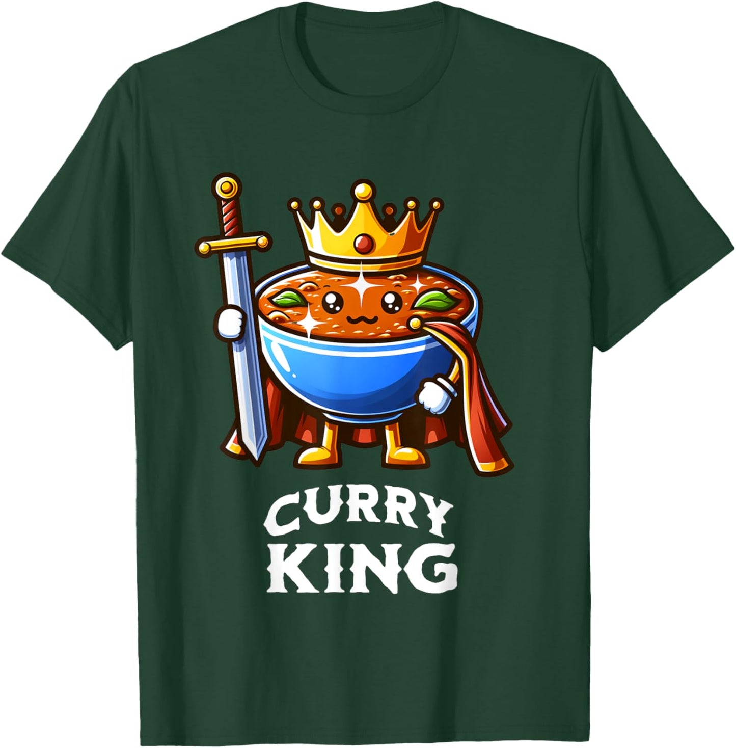 Curry King Funny Quote Curry Indian Food Lover T-Shirt - T-Shirt | Forest