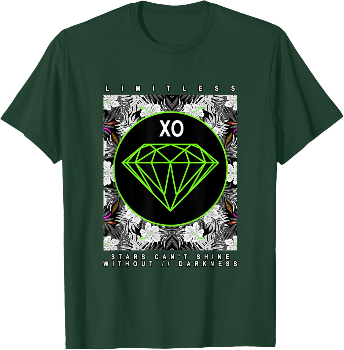 Green Color Diamond in The Dark Green Graphic T-Shirt - T-Shirt | Forest