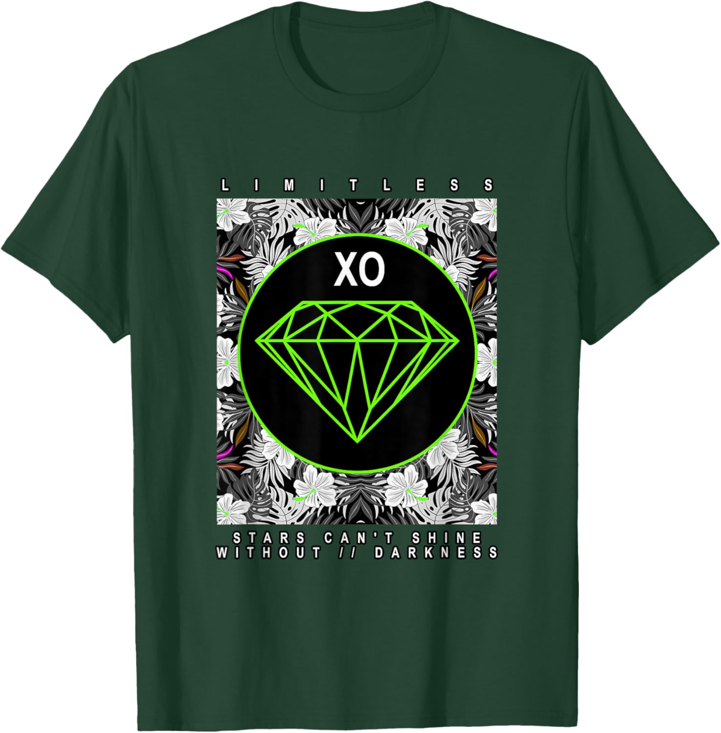Green Color Diamond in The Dark Green Graphic T-Shirt - T-Shirt | Forest