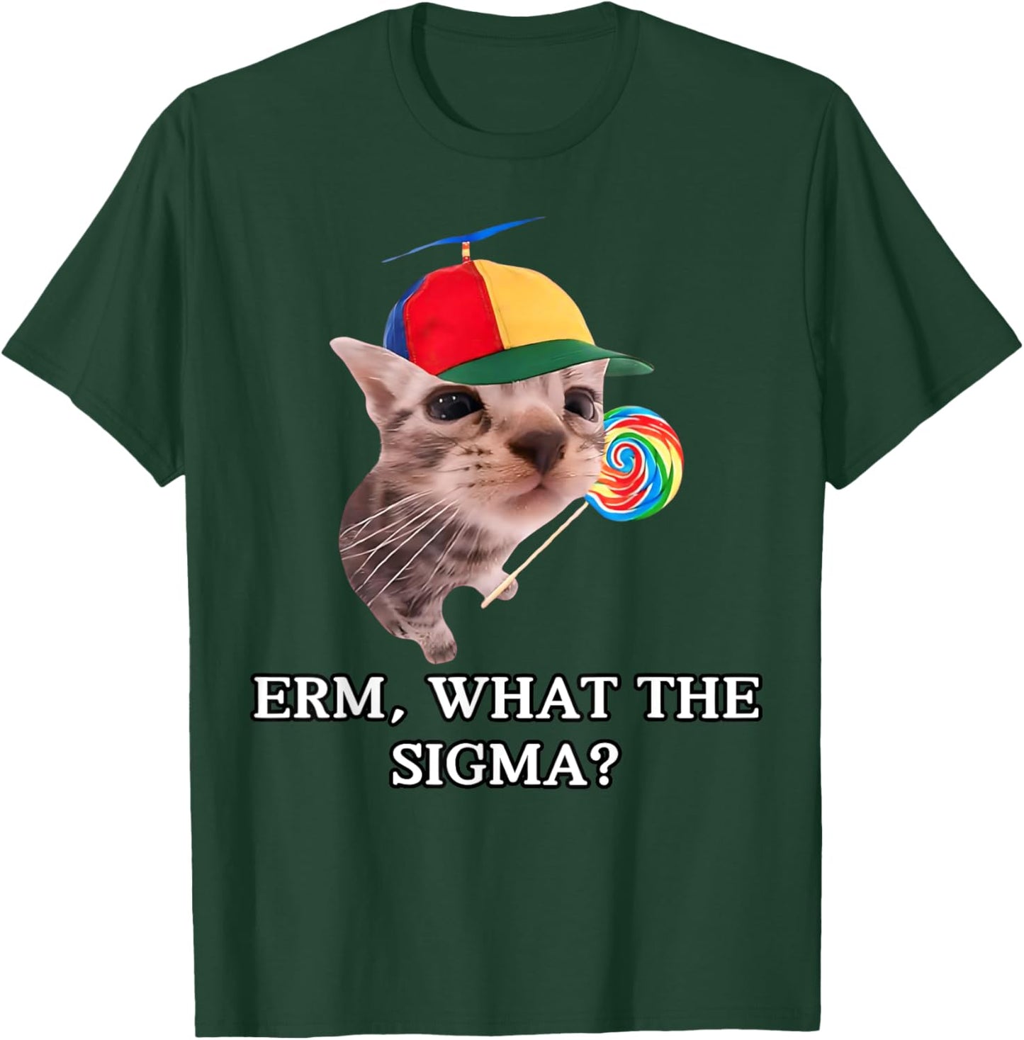 Erm What Sigma Cat Meme Funny Memes Internet Memes Joke T-Shirt - T-Shirt | Forest