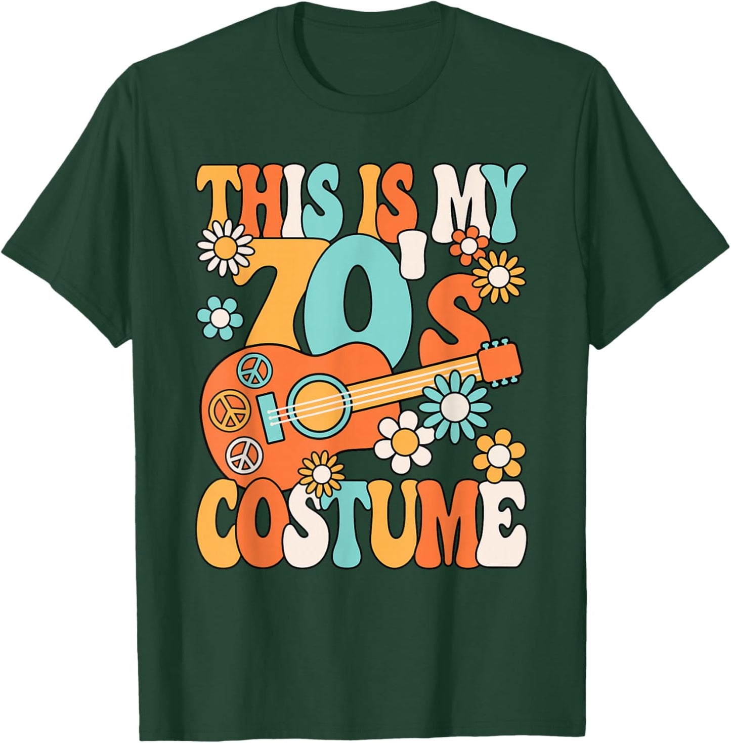 This Is My 70's Costume Women 1970s Party 70s Outfit Retro T-Shirt - T-Shirt | Forest