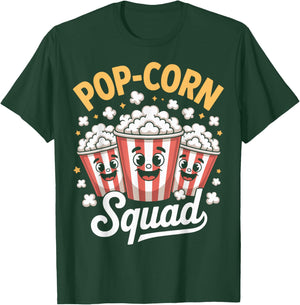 Popcorn Squad Funny Movie Night Lovers T-Shirt - T-Shirt | Forest
