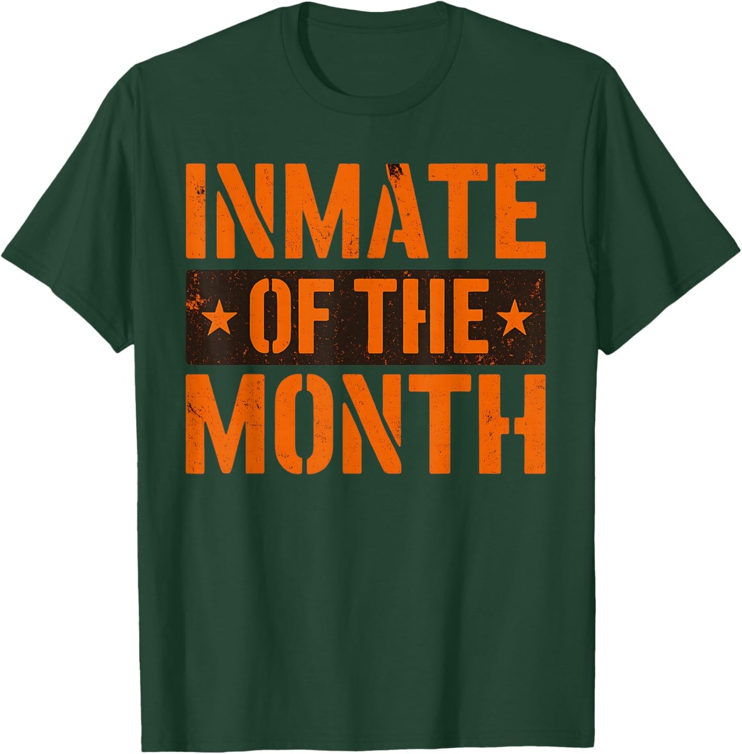 Inmate of The Month Outfit Men Women Kids Prisoner Costume T-Shirt - T-Shirt | Forest