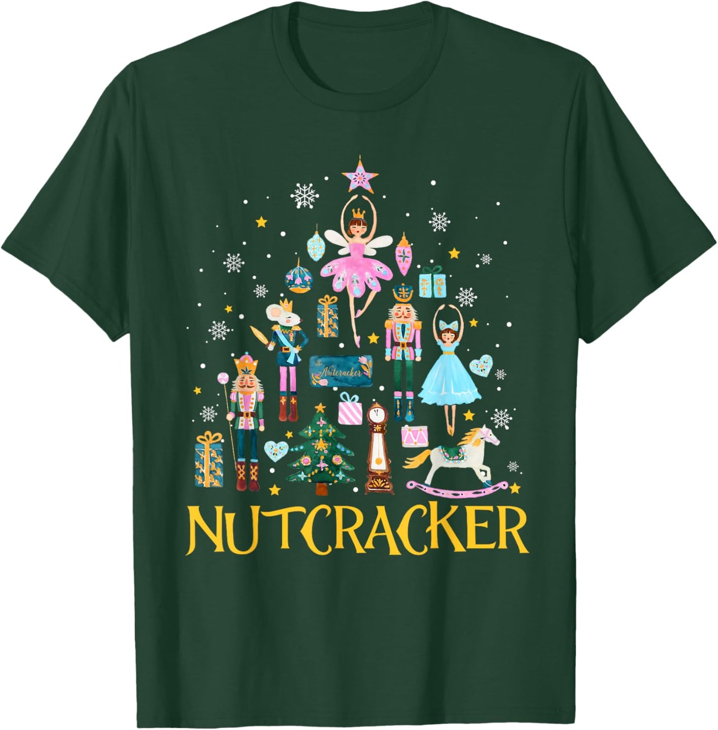 Nutcracker Crackin' Merry Christmas Xmas Pajamas Holiday T-Shirt - T-Shirt | Forest
