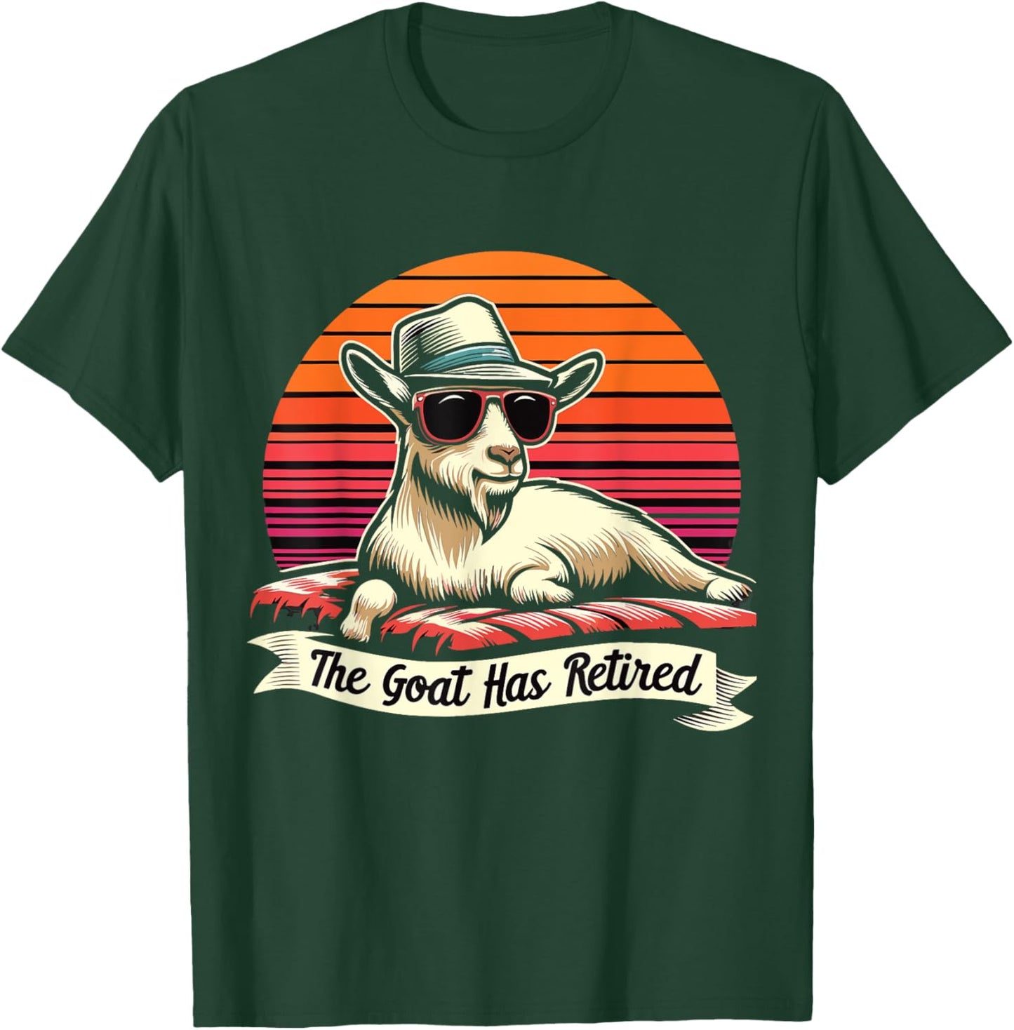 the goat has retired men Retirement goat Pension plan T-Shirt - T-Shirt | Forest