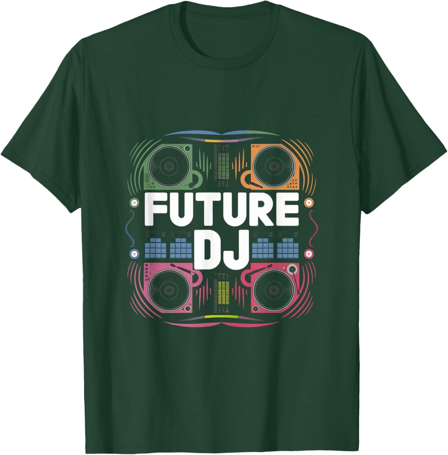 Future DJ Musician Toddler Graduation Kids School Women Men T-Shirt - T-Shirt | Forest