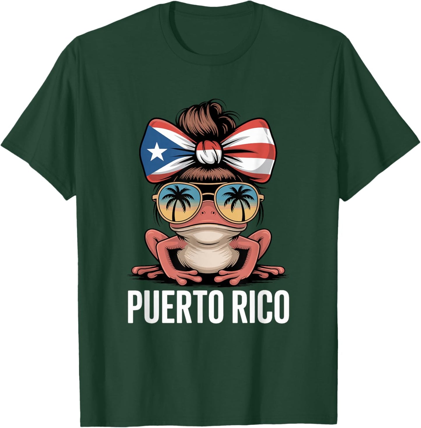 Boricua Coqui Frog Puerto Rico Puerto Rican Woman T-Shirt - T-Shirt | Forest