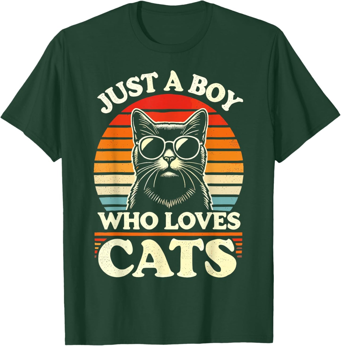 Cat Lover Just A Boy Who Loves Cats T-Shirt - T-Shirt | Forest