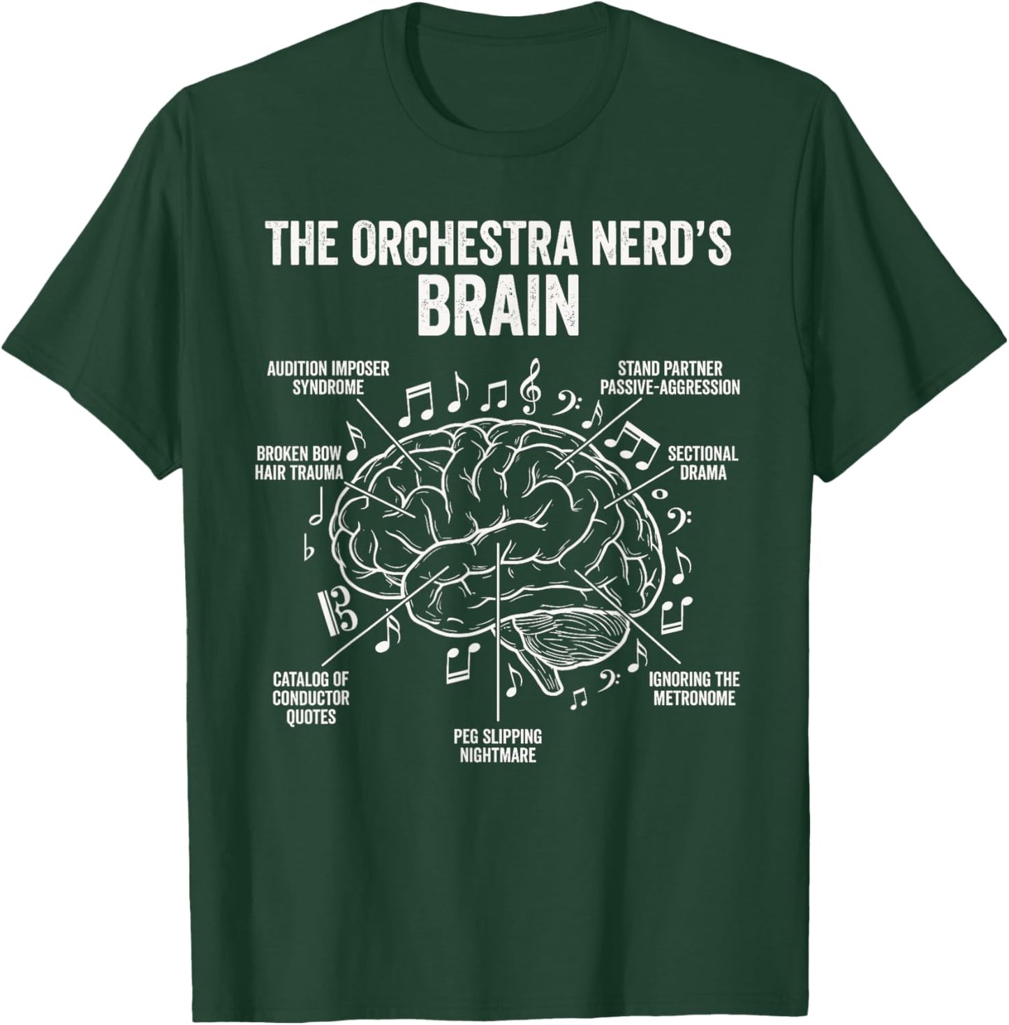Funny Orchestra Nerd for Violin Viola Cello Player T-Shirt - T-Shirt | Forest