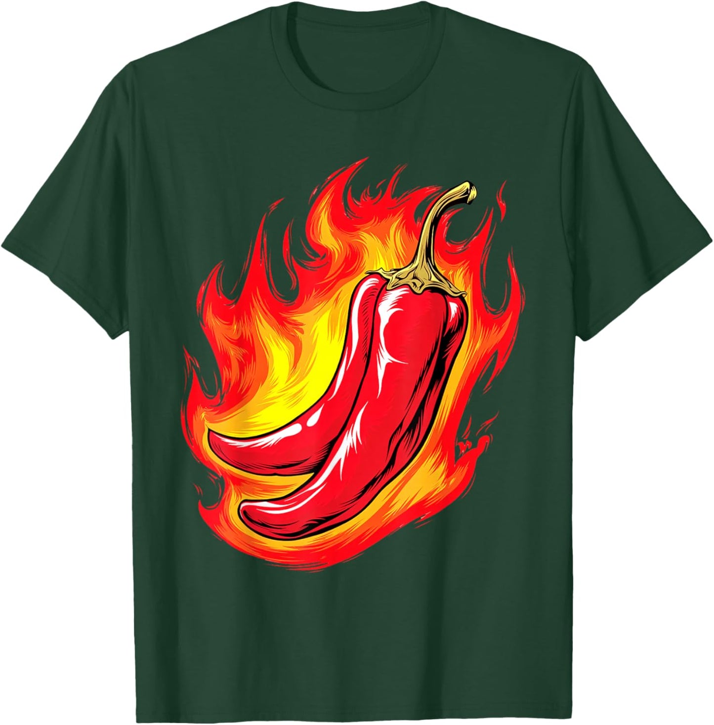 Hot Chili Pepper for Spicy Food Lover T-Shirt - T-Shirt | Forest